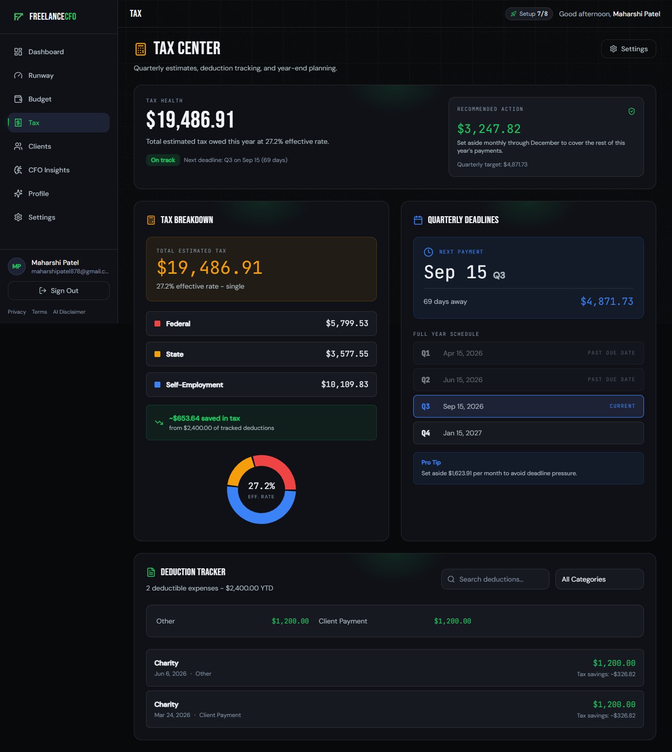 FreelanceCFO Tax Center
